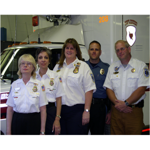 AAC Members who responded during 9/11 Barbara Keohane, Laura Denoia, Daryl D’Amore, Michael Blondin and Dennis Murphy (left to right)